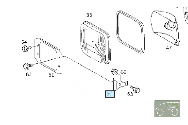 Headlight bracket Unimog U-series - Koplampsteun unimog u serie 1680599232 - 4375202841U