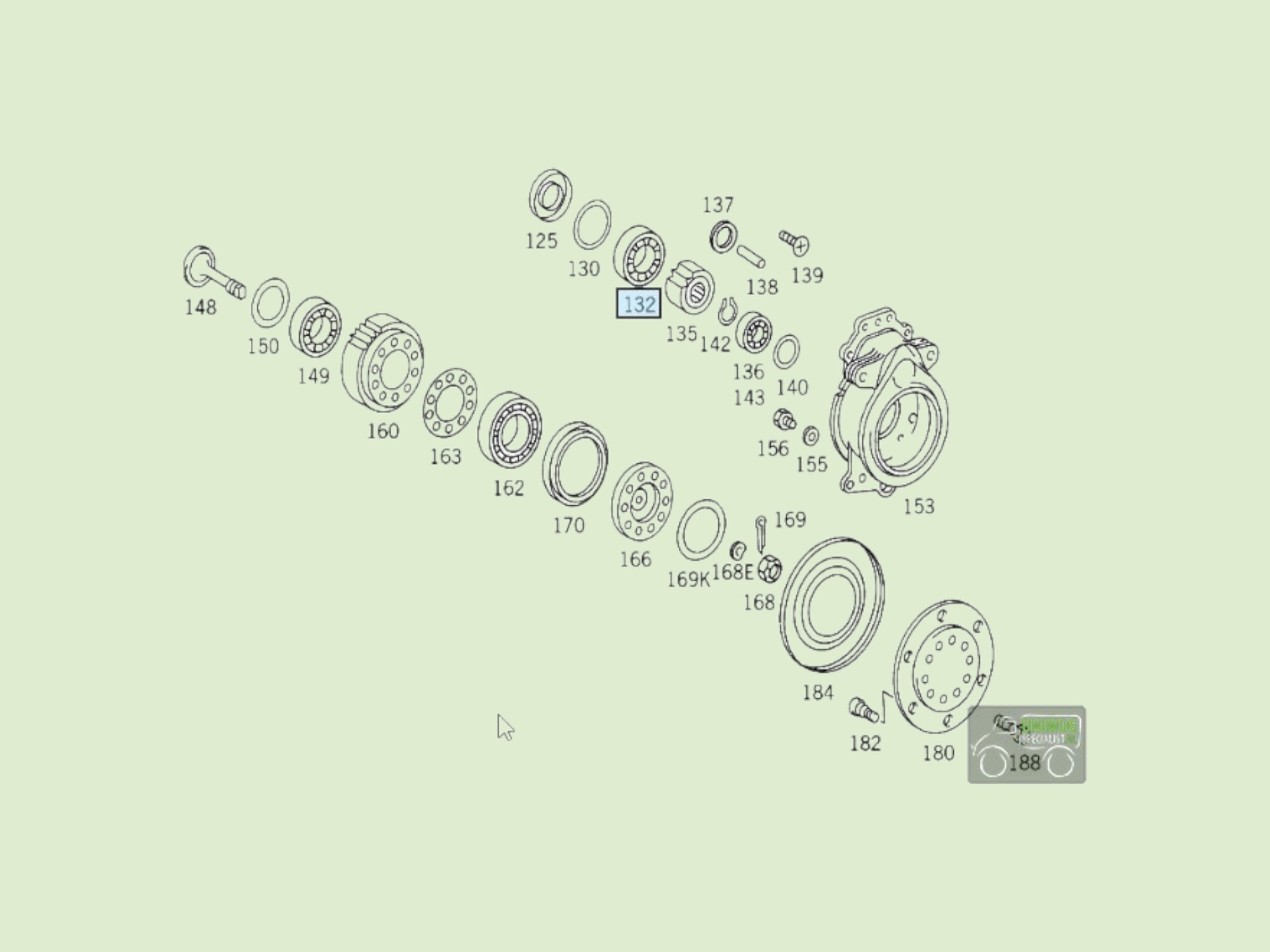 Rillenkugellager Vorgelege oben + unten - Lager310556u - 10556U