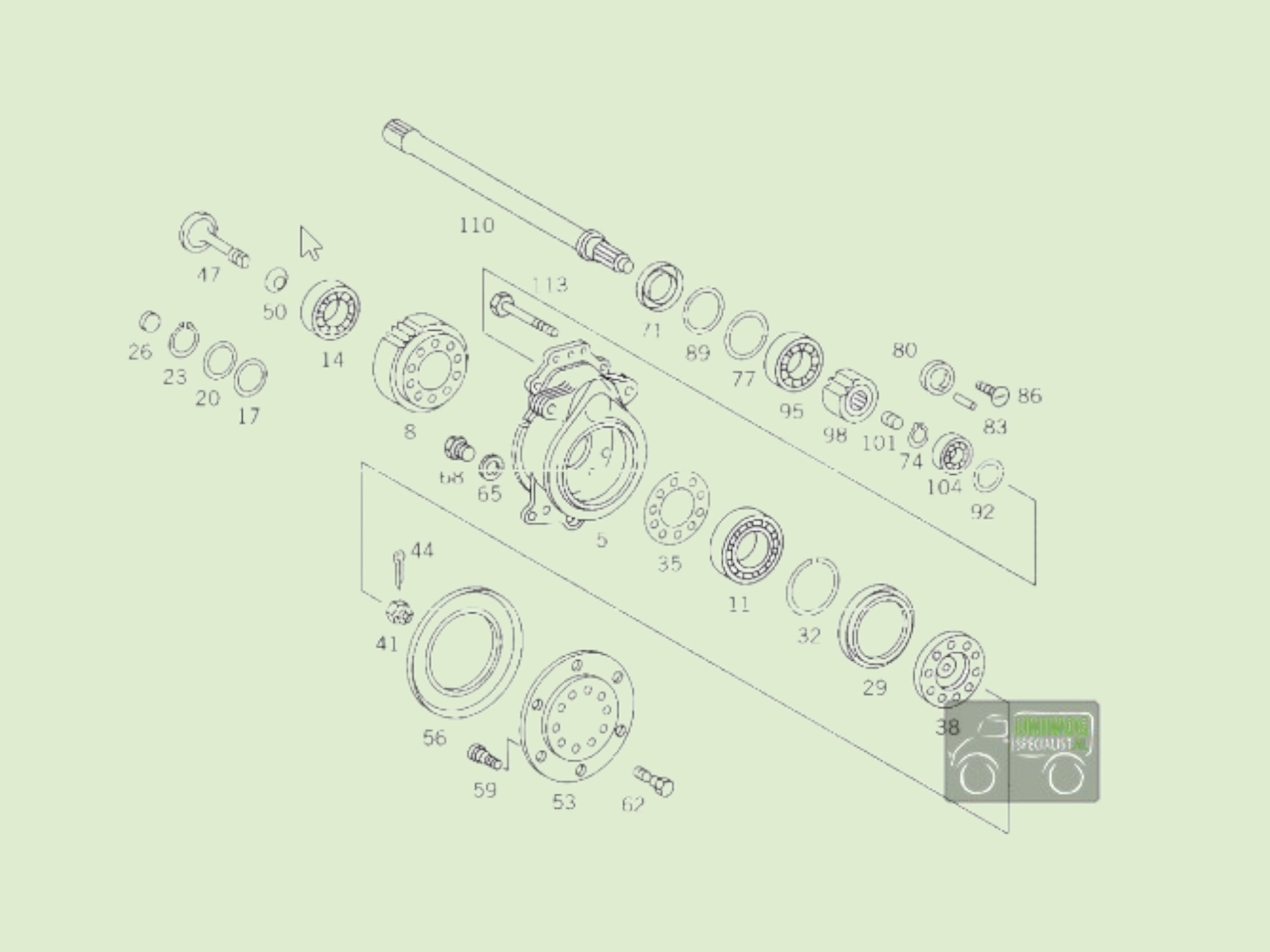 Lager Endantrieb - Lager40019817701 - 0019817701U