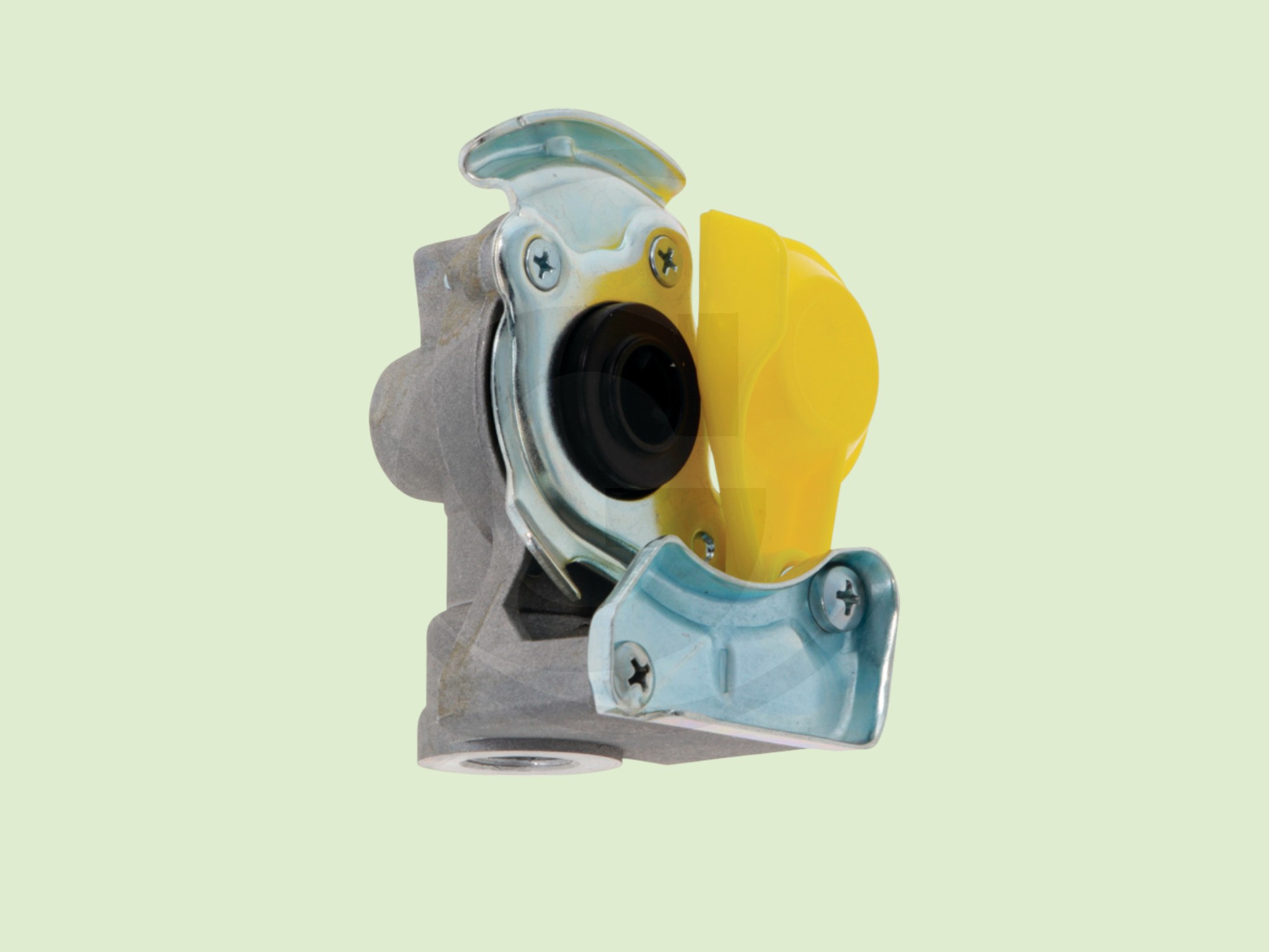 Luchtdrukkoppeling Geel Unimog aanhangerremsysteem M16 x 1,5 - Luchtdrukkopgeel110597u photoroom - 10597U 