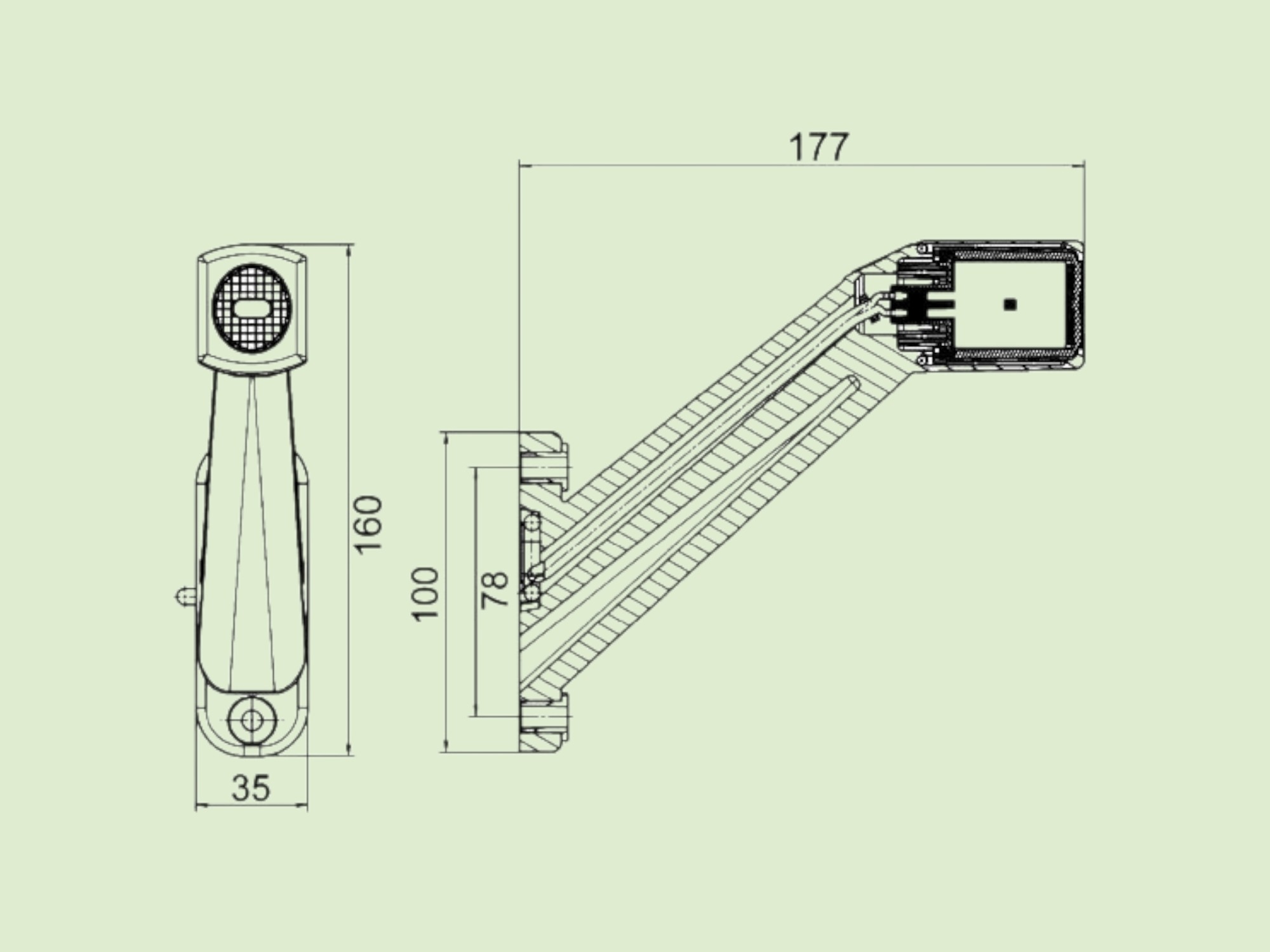 Marker light on the left - Markeringslichtlinks310536u - 10536U