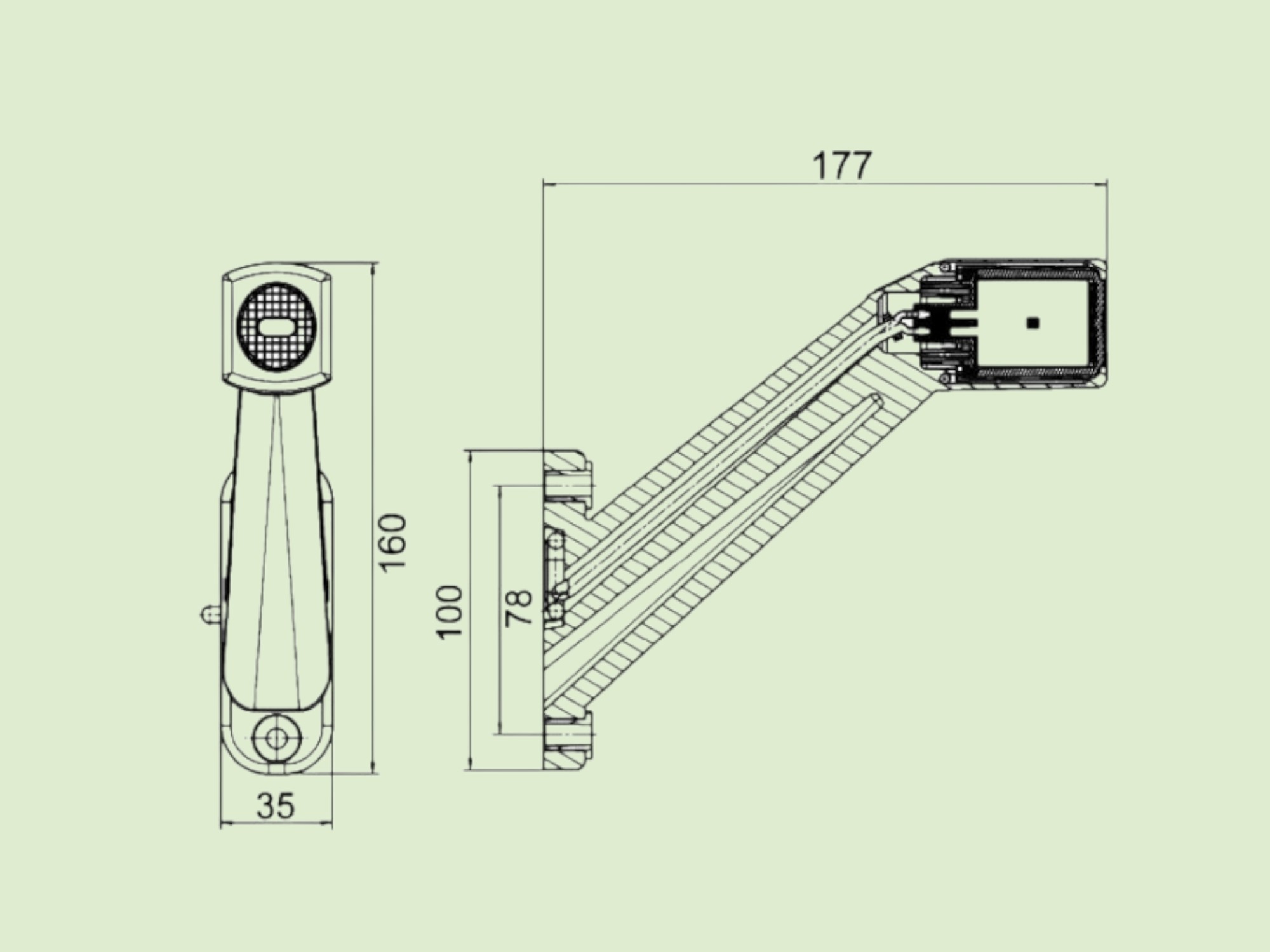 Marker light on the right - Markeringslichtrechts310413u photoroom - 10413U