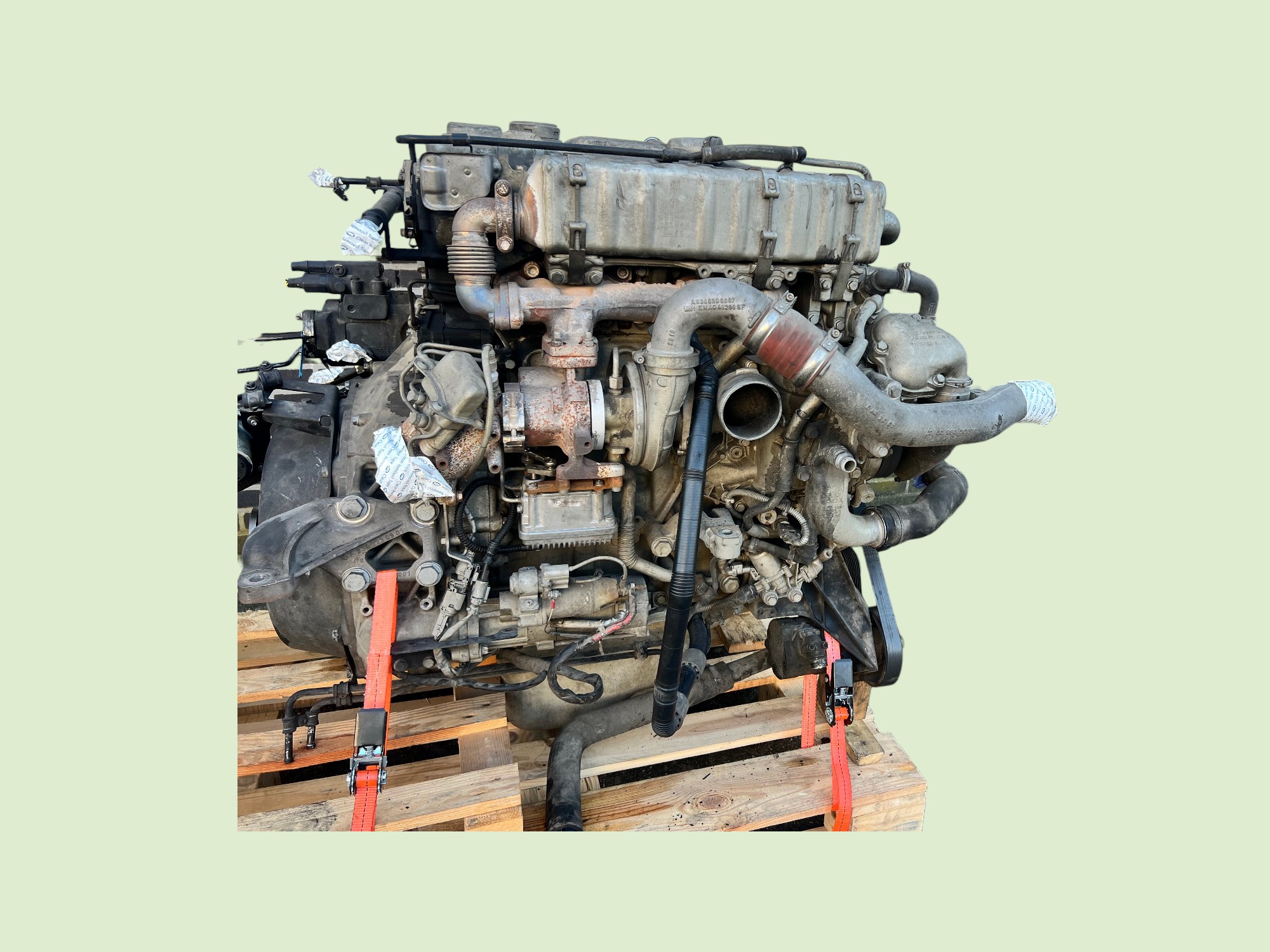 Gebruikte motor OM934 exclusief hydroliekpomp en koppelingset - Motor110686u photoroom - 10686U