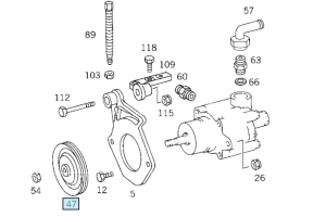 Riemenscheibe der Hydraulikpumpe - Poelie hydrauliekpomp 3 3644600079u - 3644600079U