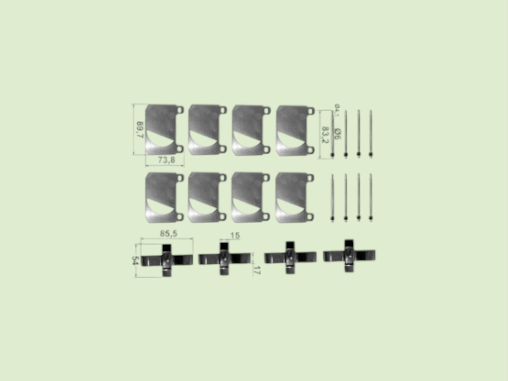 Remblok accessoire set Unimog U-serie & MB-Trac - Remblok accessoire set 10421u 1 - 10421U