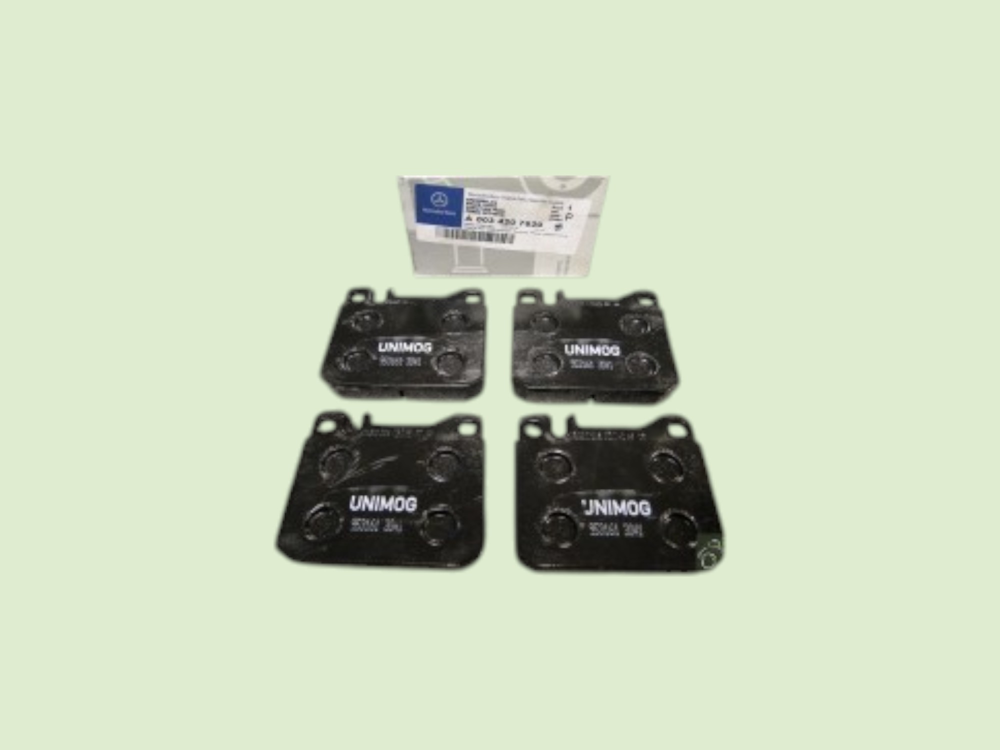 Bremsbeläge hinten - Remblokken achter 0034207520u 1 - 0084208020 nieuw / 0034207520 oud