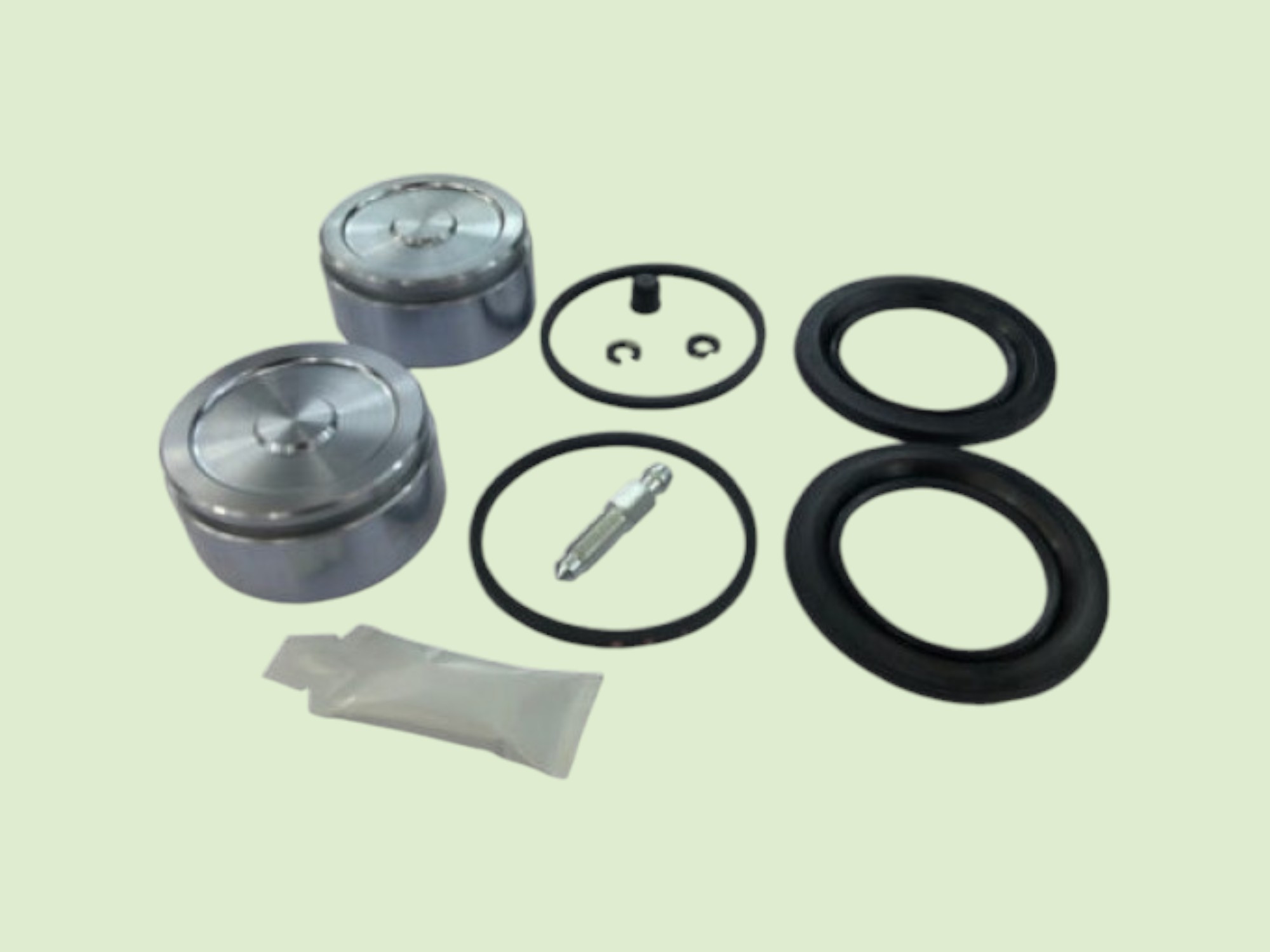 Bremssattel-Reparatursatz mit Kolben 60 mm (Vorderachse) - Reparatieset remklauw met zuigers 60 mm vooras - 10484U